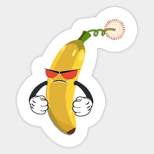 Angry Banana Tshirt Sticker